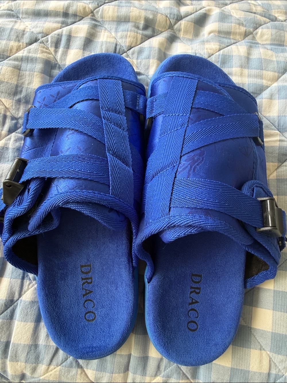 DRACO Cubism Blue Strappy Sandals Men’s 11-12 Free International Laboratory